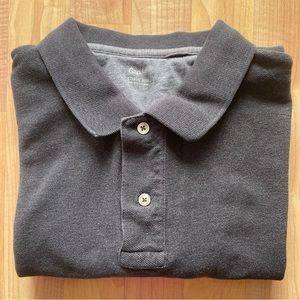 Gap Classic Polo Short Sleeve T shirt Men Size L Dark Grey